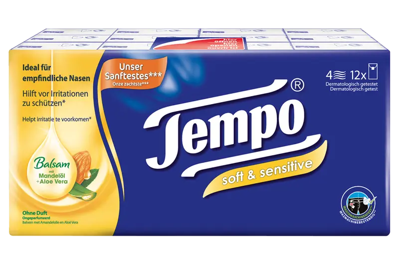 Slider main image for Tempo Mouchoirs  Soft & Sensitive 1
