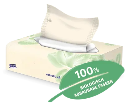 Tempo natural & soft Taschentücher – sanft zur Haut und naturnah