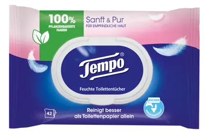 Die neuen Tempo Feuchte Toilettentücher