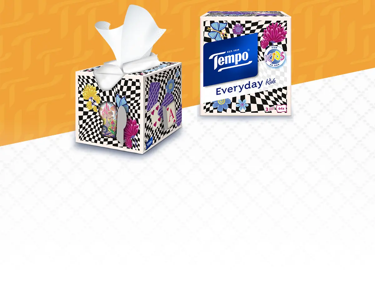 NIEUW: speelse Tempo Kids Box met 3D-effect