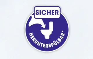 Sicher herunterspülbar