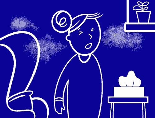 Symptome einer Hausstauballergie