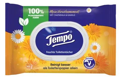 Die neuen Tempo Feuchte Toilettentücher