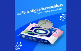 Eine recycelbare Verpackung, die die Tücher frisch hält