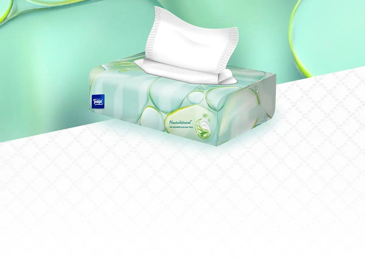 Unser hautschützendes Taschentuch mit Mandelöl & Aloe Vera