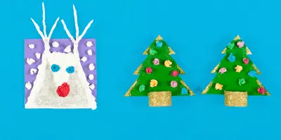 2 bellissime idee per biglietti di Natale fai da te per bambini