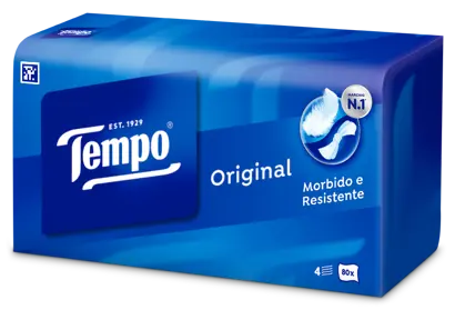 Immagine frontale della Tempo box Original nella tonalità con design blu
